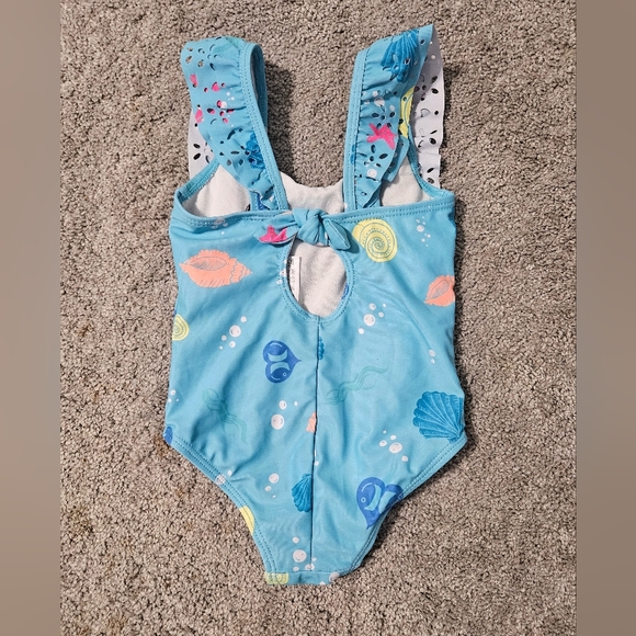 ☘️3/$15☘️ Hurley - Baby Blue Seashell Swimsuit - Picture 2 of 3